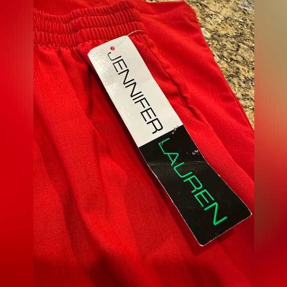 Jennifer Lauren Women’s Red Elastic Waist Pants w/Pockets - Size 1X - Picture 4 of 11